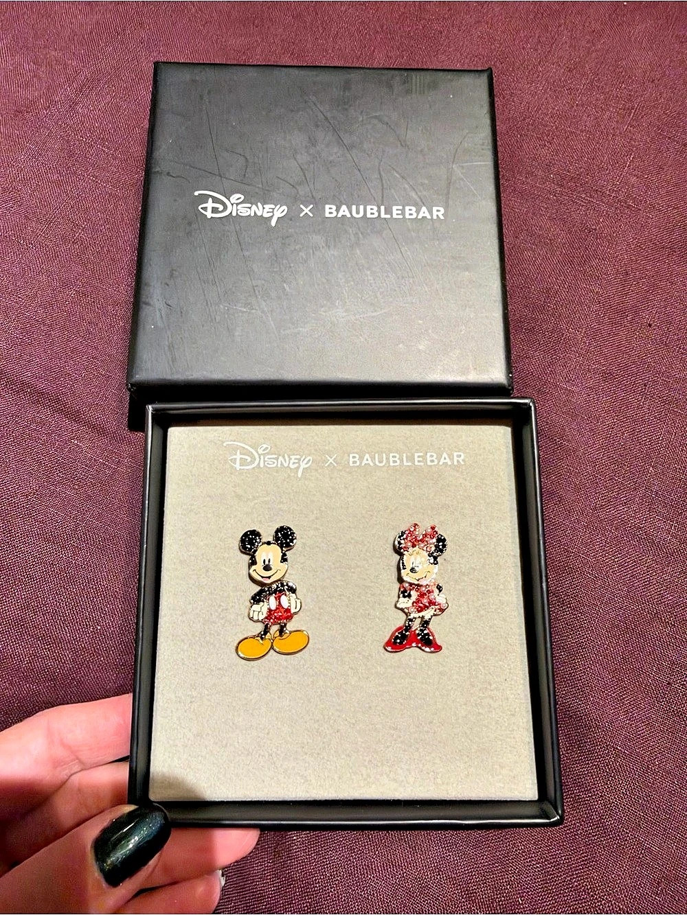 BaubleBar Disney x Mickey & Minnie Mouse Enamel Stud Earrings